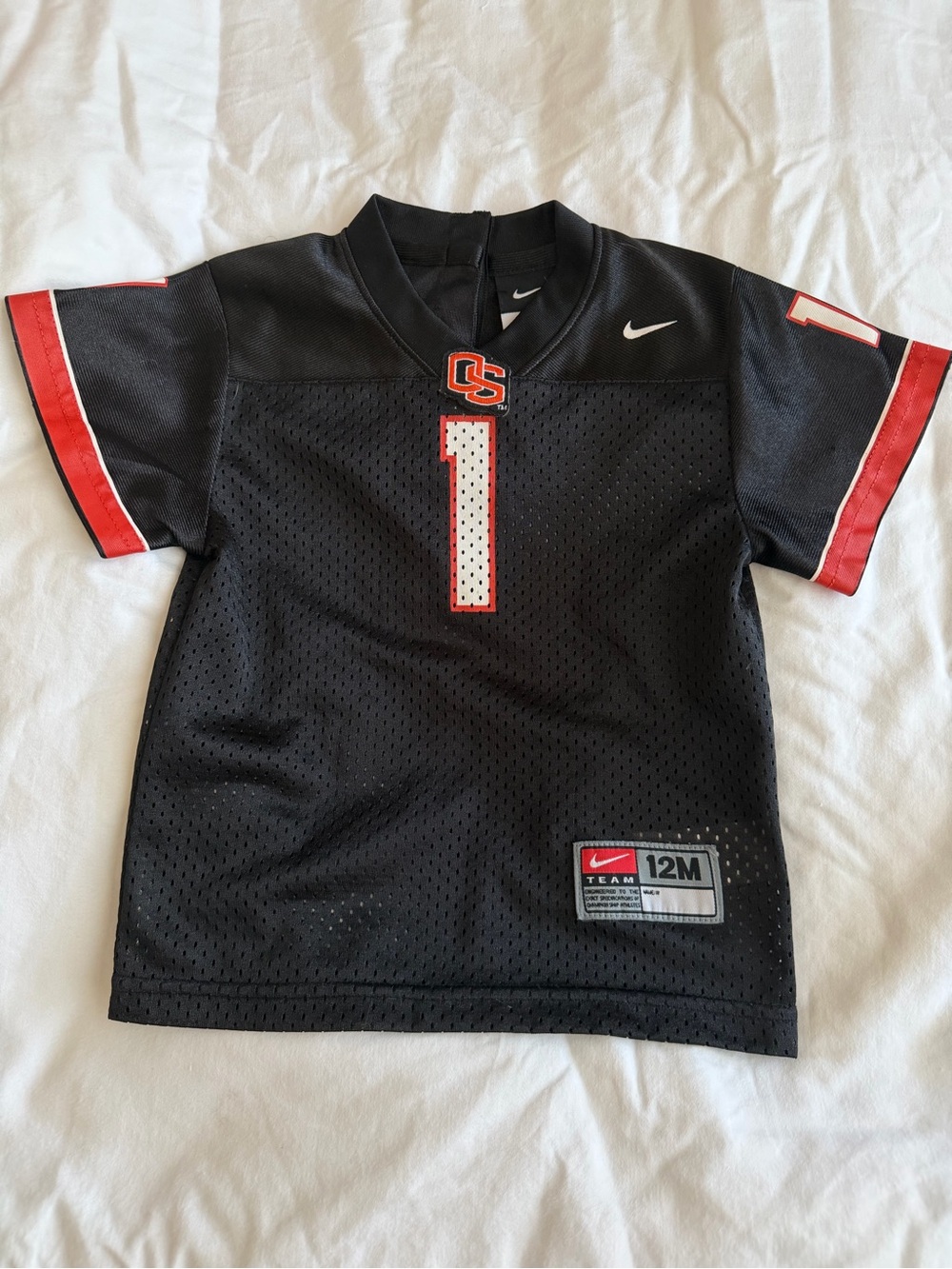 Oregon State - 12 Month (Toddler) Nike Kids Black & Red Football Jersey